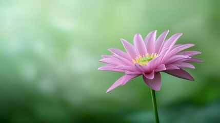 Obraz premium Closeup of a vibrant pink flower blossom against lush green background 
