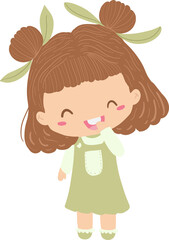 A smiling girl in an earthy setting, representing her love for the planet and global environmental awareness, embodying the importance of nature conservation and sustainable living.