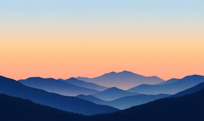 The Great Smoky Mountains at dusk, Generative AI