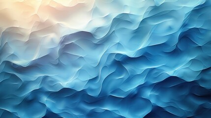 Obraz premium Abstract wavy blue landscape with light
