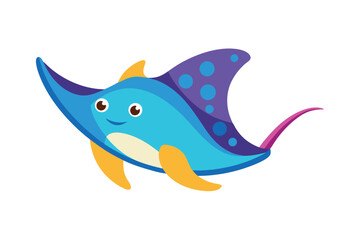 Fototapeta premium funny fish cartoon