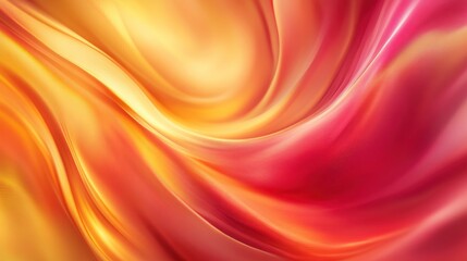 Obraz premium Abstract waves with warm gradient background in a smooth silk style texture