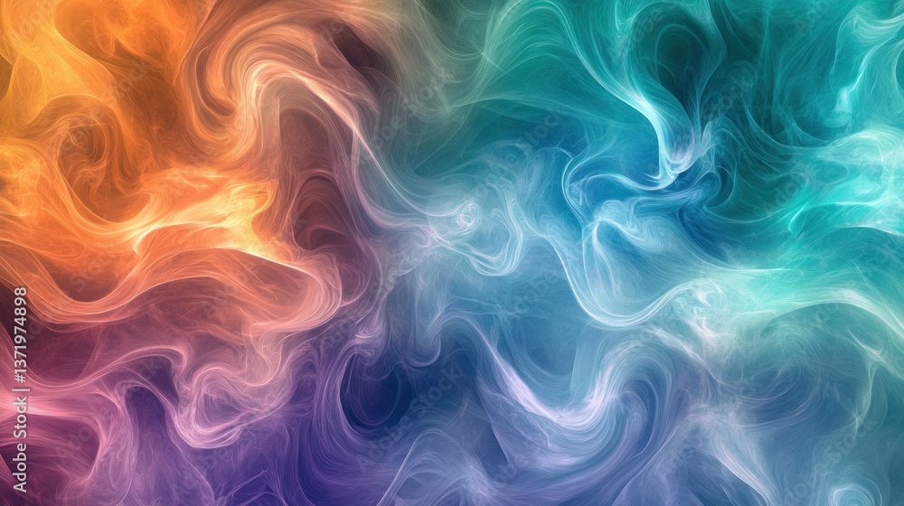Poster abstract nebula with vibrant color gradients for a dynamic backdrop