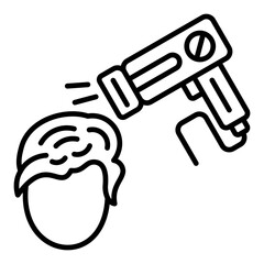 Drying hair Icon