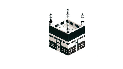 Naklejka premium Historical significance of the kaaba mecca cultural landmark islamic heritage aerial view