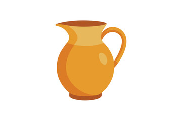 orange jug isolated on white