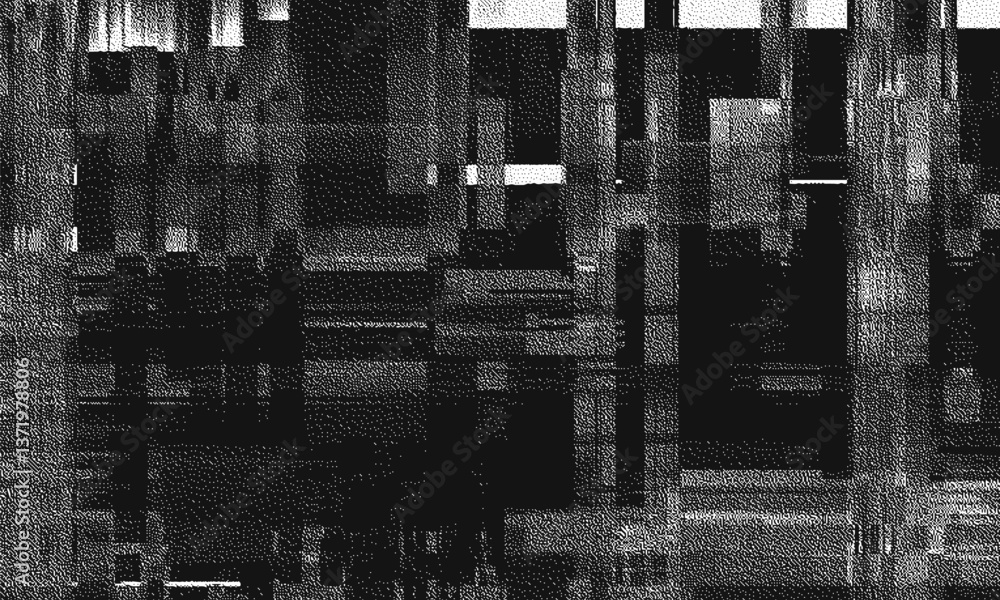 Poster glitch background. vhs grunge texture with noise effect and pixelation. analog video digital errors.