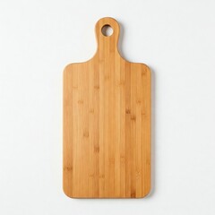 rectangle bamboo chopping board isolated on a white background