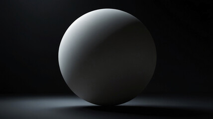 白い球体が黒い背景に浮かび上がる画像