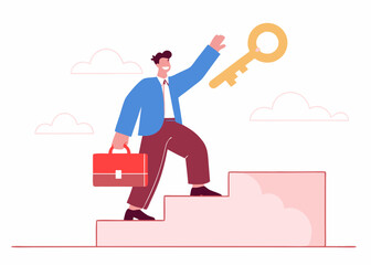 Minimalist illustration, two figures assembling a circular puzzle, blue and red puzzle pieces, white background, flat design, teamwork concept, problem-solving metaphor, simple line art, business coll