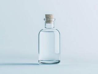 Glass bottle with cork stopper