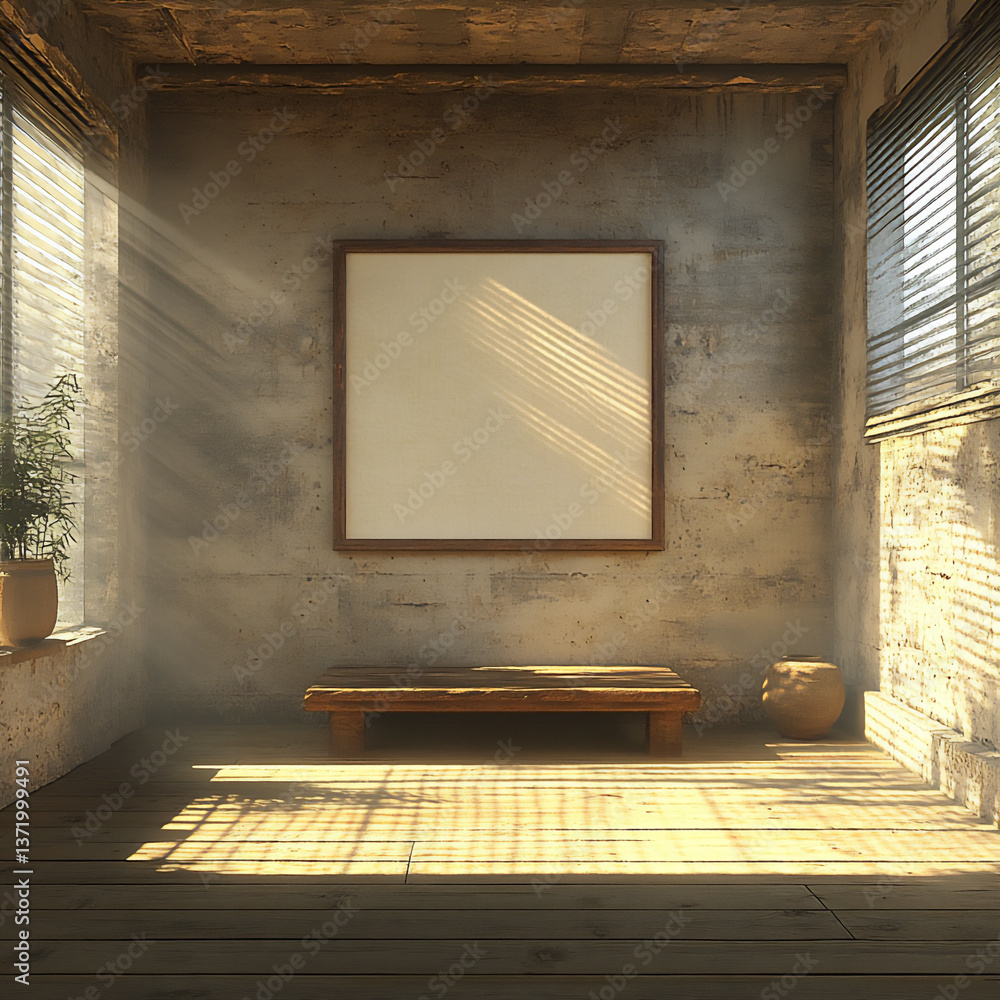 Poster virtual art: empty frame display