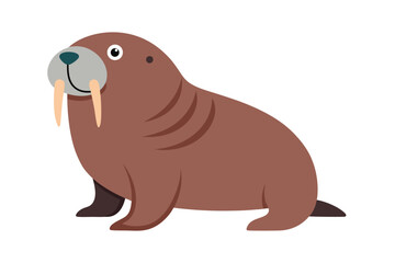 Fototapeta premium illustration of a cartoon seal