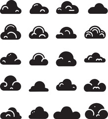 cloud icon set