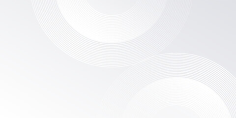 White background with white circle lines digital future simple