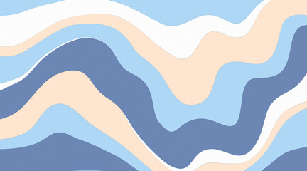 Abstract Blue beige wave pattern design background