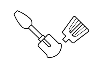 Cooking Utensils Spatula Set, Kitchen Tools, Line Art, Black and White, Simple Design, Food Prep, Ba