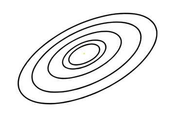 Concentric Circles, Abstract Design, Orbital Paths, Elliptical Shape, Geometric Pattern, Artistic Re