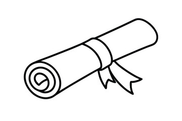 Rolled Diploma Certificate Graduation Education Achievement Success Award Scroll