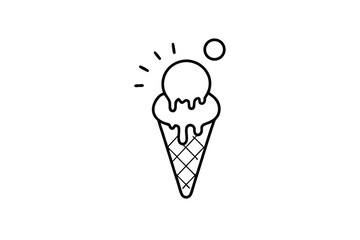 Melting Ice Cream Cone, Summer Sun, Sweet Treat, Hot Day