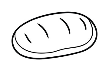 Simple Line Drawing of a Grilled Steak Food Illustration