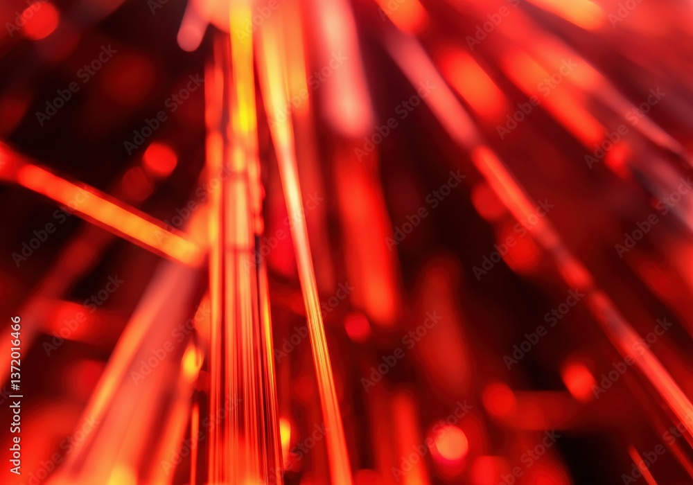 Poster abstract red light streaks creating a vibrant and dynamic background