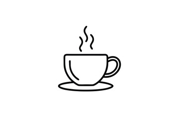 Hot Coffee Cup Steam Icon Design Graphic Image Art