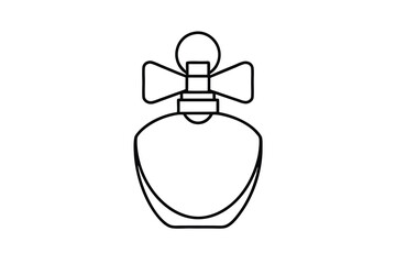 Elegant Perfume Bottle Design Bow, Cap, Fragrance, Scent