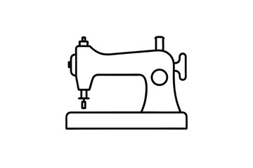 Sewing Machine Outline, Simple Icon, Fashion Design, Textile Industry