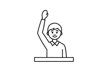 Person Raising Hand, Classroom Participation, Question, Answer, Learning, Education, Student, School