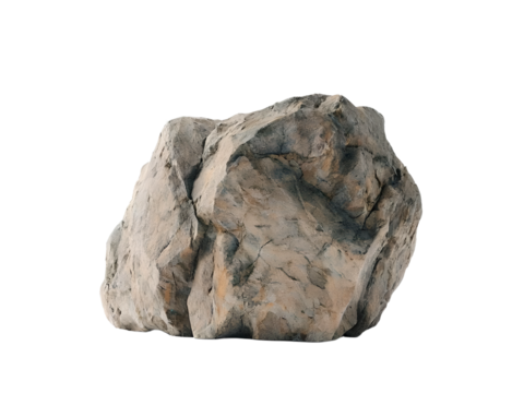 granite rock isolated on transparent background 