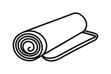 Rolled Yoga Mat, Fitness Equipment, Exercise, Gym, Sport, Wellness