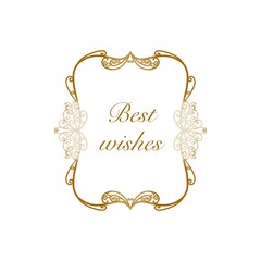 Best wishes greeting card, vintage 