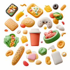 Isometric 3D Food Icons – Modern and Eye-Catching
