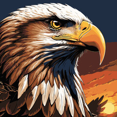 flying eagle vector art for graphic design needs