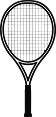 tennis racket silhouette vector