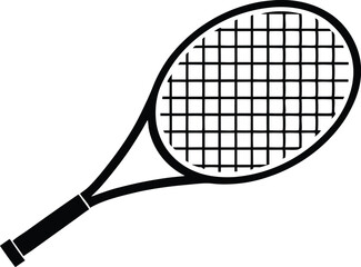 tennis racket silhouette vector