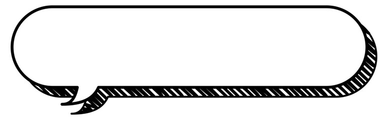 Vector illustration of Speech bubble 12 [scribble shadow (black)]