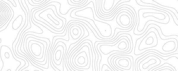 White Topology and Topography Vector Layered Paper Cutout Abstract Background. Smooth Wavy curve lines banner design vector map seamless pattern. Thin curved wavy lines topology on a white background.
