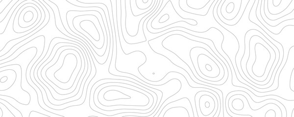White Topology and Topography Vector Layered Paper Cutout Abstract Background. Smooth Wavy curve lines banner design vector map seamless pattern. Thin curved wavy lines topology on a white background.