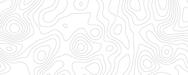White Topology and Topography Vector Layered Paper Cutout Abstract Background. Smooth Wavy curve lines banner design vector map seamless pattern. Thin curved wavy lines topology on a white background.