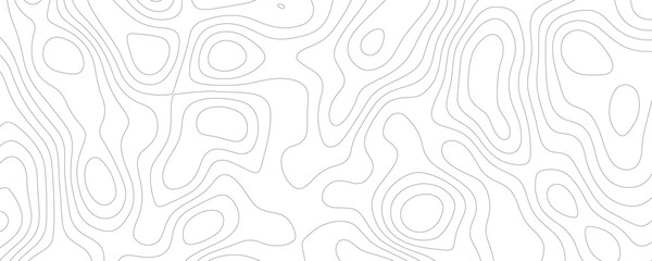 Fototapeta premium White Topology and Topography Vector Layered Paper Cutout Abstract Background. Smooth Wavy curve lines banner design vector map seamless pattern. Thin curved wavy lines topology on a white background.