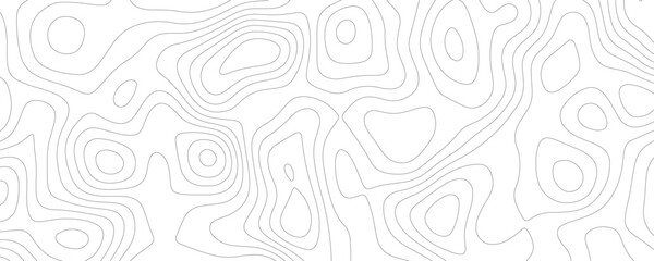 White Topology and Topography Vector Layered Paper Cutout Abstract Background. Smooth Wavy curve lines banner design vector map seamless pattern. Thin curved wavy lines topology on a white background.