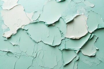 Obraz premium Close-up of light blue and white textured paint, abstract and modern. Perfect for backgrounds, posters, or adding texture to designs.