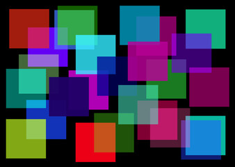 Geometric background of colored squares.