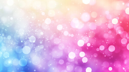 Fototapeta premium A vibrant bokeh background with a blend of blue pink yellow and white colors creating a dreamy effect