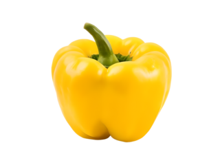 yellow bell pepper isolated on transparent background 