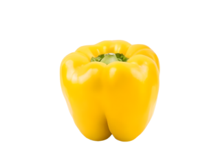 yellow bell pepper isolated on transparent background 