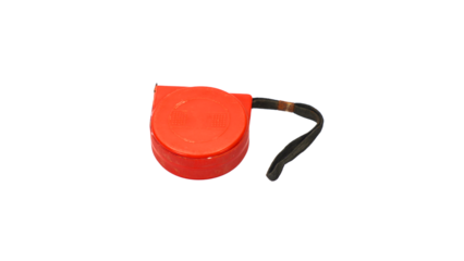 Red Measurement Tape Isolated on Transparent Background. PNG File