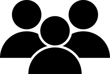 People flat style icon. Team work symbol. Group of humans sign For your web site design, logo, app, UI. illustration